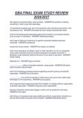 GBA FINAL EXAM STUDY REVIEW&NewLine;2026&sol;2027