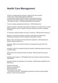 Health Care Management Updated 2026&sol;2027 Questions with Expert-Verified Answers&NewLine;