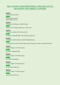 TEST 3 STUDY GUIDE IMDP WEEK 3 UPDATED ACTUAL&NewLine;QUESTIONS AND CORRECT ANSWERS