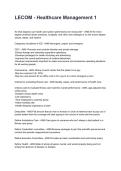 LECOM - Healthcare Management 1 Updated 2026&sol;2027 Questions with Expert-Verified Answers&NewLine;