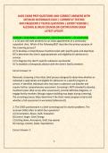 AADC EXAM PREP QUESTIONS AND CORRECT ANSWERS WITH &NewLine;DETAILED RATIONALES EACH &vert; CURRENTLY TESTING  AND FREQUENTLY TESTED QUESTIONS &vert; EXPERT VERIFIED &vert;  ALCOHOL & DRUG COUNSELOR CERTIFICATION EXAM  LATEST UPDATE 