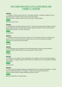 WGU D430 UPDATED ACTUAL QUESTIONS AND&NewLine;CORRECT ANSWERS