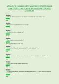 APCO LAW ENFORCEMENT COMMUNICATIONS FINAL&NewLine;TEST UPDATED ACTUAL QUESTIONS AND CORRECT&NewLine;ANSWERS