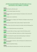 APWH EXAM QUESTIONS 1750 UPDATED ACTUAL&NewLine;QUESTIONS AND CORRECT ANSWERS