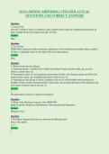 DATA MINING MIDTERM 1 UPDATED ACTUAL&NewLine;QUESTIONS AND CORRECT ANSWERS