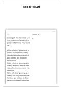 SOC 101 EXAM 4 QUESTIONS AND VERIFIED ANSWERS