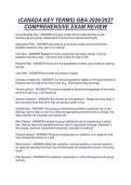 &lpar;CANADA KEY TERMS&rpar; GBA 2026&sol;2027&NewLine;COMPREHENSIVE EXAM REVIEW