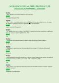 CMMI ASSOCIATE EXAM PREP UPDATED ACTUAL&NewLine;QUESTIONS AND CORRECT ANSWERS