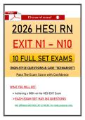 HESI RN Exit V1&ndash;V10 2026 &ndash; 10 Full Set Exams &lpar;1&comma;600 Questions&rpar; with NGN-Style Questions&comma; Case Scenarios & Answers