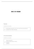 SOC 101 EXAM 1 &lpar;ALABAMA&rpar; QUESTIONS AND VERIFIED ANSWERS