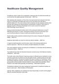 Healthcare Quality Management Updated 2026&sol;2027 Questions with Expert-Verified Answers&NewLine;