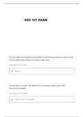 SOCIOLOGY 101 EXAM 1 QUESTIONS AND VERIFIED ANSWERS