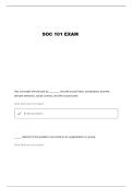 SOC 101 CSN EXAM 1 QUESTIONS AND VERIFIED ANSWERS