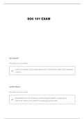 SOC 101 MCC EXAM 1 QUESTIONS AND VERIFIED ANSWERS