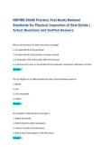 NSPIRE EXAM Practice Test Bank&vert; National Standards for Physical Inspection of Real Estate &vert; Actual Questions and Verified Answers