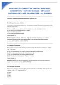 AQA A-LEVEL CHEMISTRY PAPER 2 2026&sol;2027 &vert; CHEMISTRY &vert; 100 VERIFIED Q&A &vert; DETAILED RATIONALES &vert; PASS GUARANTEED &ndash; A&plus; GRADED