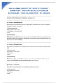 AQA A-LEVEL CHEMISTRY PAPER 3 2026&sol;2027 &vert; CHEMISTRY &vert; 100 VERIFIED Q&A &vert; DETAILED RATIONALES &vert; PASS GUARANTEED &ndash; A&plus; GRADED
