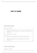 SOC 101 FINAL QUESTIONS AND VERIFIED ANSWERS&period;&period;
