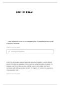 SOC 101 FINAL QUESTIONS AND VERIFIED ANSWERS