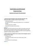 South Dakota Law Enforcement Reciprocity Exam Questions and Answers&vert; Pass Guaranteed