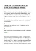 UWORLD NCLEX EXAM UPDATED EXAM&NewLine;SCRIPT WITH COMPLETE ANSWERS