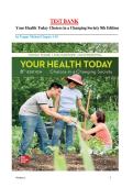 Test Bank for Your Health Today&colon; Choices in a Changing Society&comma; 8th Edition &ndash; Teague Michael &vert; Chapters 1&ndash;18 &vert; Complete Exam Questions & Answers &vert; Instant Download