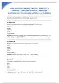 AQA A-LEVEL PHYSICS PAPER 1 2026&sol;2027 &vert; PHYSICS &vert; 100 VERIFIED Q&A &vert; DETAILED RATIONALES &vert; PASS GUARANTEED &ndash; A&plus; GRADED
