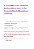 AK Electrical Administrator &ndash; Controls Exam &NewLine;Questions and Correct Answers &lpar;Verified &NewLine;Answers&rpar; Plus Rationale 2027 Q&A&vert; Instant &NewLine;Download Pdf 