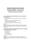 Registered Psychiatric Nurses of Canada Examination &lpar;RPNCE&rpar; &mdash; Ultimate Exam Questions and Answers&vert; Pass Guaranteed