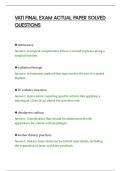 VATI FINAL EXAM ACTUAL PAPER SOLVED&NewLine;QUESTIONS