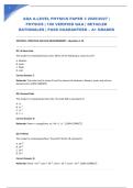 AQA A-LEVEL PHYSICS PAPER 3 2026&sol;2027 &vert; PHYSICS &vert; 100 VERIFIED Q&A &vert; DETAILED RATIONALES &vert; PASS GUARANTEED &ndash; A&plus; GRADED