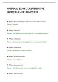 VATI FINAL EXAM COMPREHENSIVE&NewLine;QUESTIONS AND SOLUTIONS