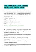 VATI GREEN LIGHT COMPLETE EXAM&NewLine;REVIEW WITH FULL SOLUTIONS