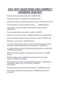 OCA TEST QUESTIONS AND CORRECT&NewLine;ANSWERS 2026&sol;2027