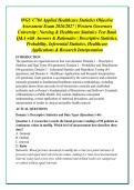 WGU C784 Applied Healthcare Statistics Objective Assessment Exam 2026&sol;2027 &vert; Western Governors University &vert; Nursing & Healthcare Statistics Test Bank Q&A with Answers & Rationales &vert; Descriptive Statistics&comma; Probability&comma; Inferential Statistics&comma; Healthcare A