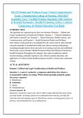 NR 222 Health and Wellness Exam 2 Final Comprehensive Exam &vert; Chamberlain College of Nursing &vert; 2026&sol;2027 Academic Year &vert; Verified Practice Questions with Answers & Detailed Rationales &vert; Health Promotion&comma; Ethics&comma; Cultural Competence & Patient Education Test