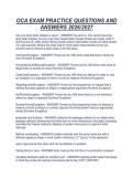 OCA EXAM PRACTICE QUESTIONS AND&NewLine;ANSWERS 2026&sol;2027