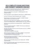 OCA COMPLETE EXAM QUESTIONS&NewLine;AND CORRECT ANSWERS 2026&sol;2027
