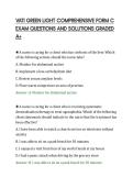 VATI GREEN LIGHT COMPREHENSIVE FORM C&NewLine;EXAM QUESTIONS AND SOLUTIONS GRADED&NewLine;A&plus;