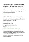 VATI GREEN LIGHT COMPREHENSIVE FORM C&NewLine;FINAL PAPER WITH FULL SOLUTION GUIDE