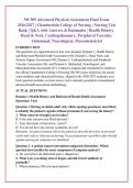 NR 509 Advanced Physical Assessment Final Exam &NewLine;2026&sol;2027 &vert; Chamberlain College of Nursing &vert; Nursing Test &NewLine;Bank &vert; Q&A with Answers & Rationales &vert; Health History&comma; &NewLine;Head & Neck&comma; Cardiopulmonary&comma; Peripheral Vascular&comma; &NewLine;Abdominal&comma; Neurological&comma; Musculoskel
