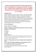 Florida Cosmetology State Board Clinical Comprehensive &NewLine;Exam &vert; Florida Board of Cosmetology &vert; 2026&sol;2027 Academic &NewLine;Year &vert; Verified Practice Questions with Answers & Detailed &NewLine;Rationales &vert; Hair&comma; Skin&comma; Nails&comma; Safety&comma; Sanitation & Florida &NewLine;Law Test Bank 