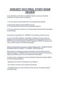 Package deal for  OCA  OCA TEST QUESTIONS AND CORRECT ANSWERS 2026&sol;2027