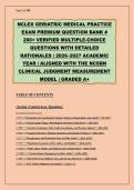 NCLEX Geriatric Medical Practice Exam Premium Question Bank 2026-2027 &vert; 200&plus; Verified MCQ with Detailed Rationales &vert; NCSBN Clinical Judgment Model Aligned &vert; Graded A&plus;