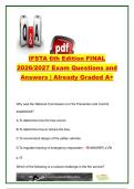 IFSTA 6th Edition Final Exam 2026&sol;2027 Questions & Answers &ndash; Firefighter I & II&comma; Fire Behavior&comma; PPE&comma; SCBA&comma; Fire Hose&comma; Safety & Operations