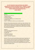 PCA TEST 2026&sol;2027 EXAM QUESTIONS AND CORRECT  &NewLine;ANSWERS WITH DETAILED RATIONALES EACH &vert; CURRENTLY TESTING &NewLine;AND FREQUENTLY TESTED VERSIONS &vert;PATIENT CARE ASSISTANT &NewLine;EXPERT VERIFIED FOR GUARANTEED PASS &vert; LATEST UPDATE