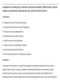 FUNDAMENTAL OF INSUARANCE &lpar;BC&rpar; CAIB EXAM&ndash; QUESTIONS AND ANSWERS &vert; VERIFIED AND WELL DETAILED&NewLine;ANSWERS &vert; PLUS RATIONALES &vert; DOWNLOAD AND PASS &vert; LATEST EXAM UPDATE 2026&sol;2027
