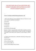 NLN NEX EXAM 300 ACTUAL QUESTIONS AND &NewLine;CORRECT ANSWERS WITH RATIONALE LATEST &NewLine;UPDATE ALREADY GRADE A&plus;
