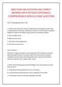 SMQT EXAM 300 QUESTIONS AND CORRECT &NewLine;ANSWERS WITH DETAILED RATIONALES &NewLine;&vert;COMPREHENSIVE MEDICAL EXAM QUESTIONS