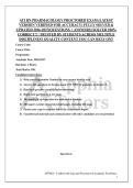 ATI RN PHARMACOLOGY PROCTORED EXAM &lpar;LATEST&NewLine;VERSION VERIFIED FOR ACCURACY&rpar; FULLY SOLVED &&NewLine;UPDATED 2026-2027&lpar;QUESTIONS &plus; ANSWERS&rpar; SOLVED 100&percnt;&NewLine;CORRECT&excl;&excl; &vert; TRUSTED BY STUDENTS ACROSS MULTIPLE&NewLine;DISCIPLINES&excl;&vert; QUALITY CONTENT YOU CAN RELY ON&excl;&excl;